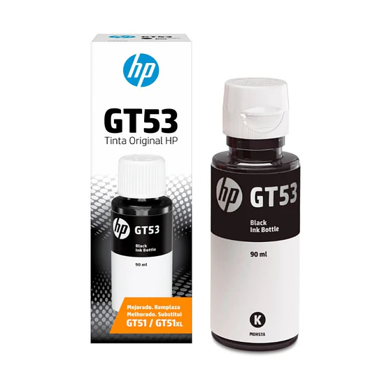 Botella Tinta HP GT53 Negro Original 90ml Smart Tank 1
