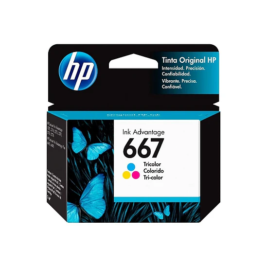 Cartucho HP 667 Tricolor Original DeskJet Ink Advantage 1