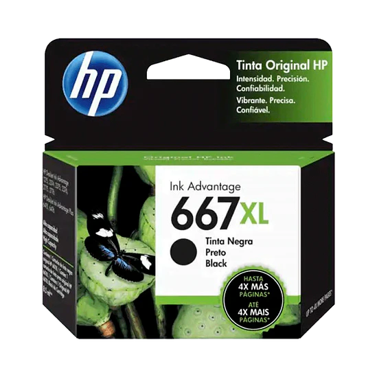 Cartucho HP 667XL Negro Original Alto Rendimiento 1