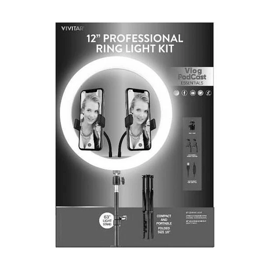 Luz LED Video Vivitar Kit Iluminación Streaming Fotografía 1