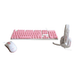 Kit Gamer Teclado Mouse Audífonos Vivitar LED Rosa  - Miniatura 1