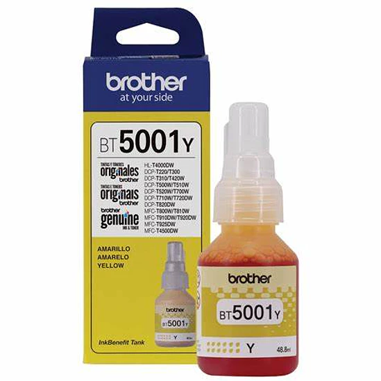 Botella de Tinta Brother BT5001Y Amarillo Original 1