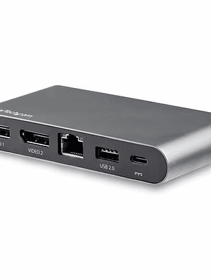 Docking Station USB C para 2 Monitores DisplayPort 4K - con Transmisión de Energía de 100W Passthrough