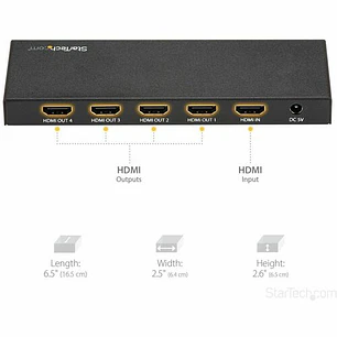 Bifurcador HDMI 4K StarTech ST124HD202 1 Entrada / 4 Salidas