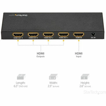 Bifurcador HDMI 4K StarTech ST124HD202 1 Entrada / 4 Salidas 2