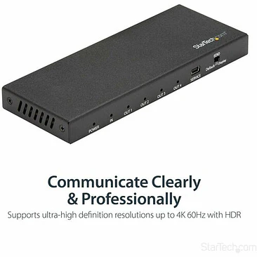 Bifurcador HDMI 4K StarTech ST124HD202 1 Entrada / 4 Salidas 3