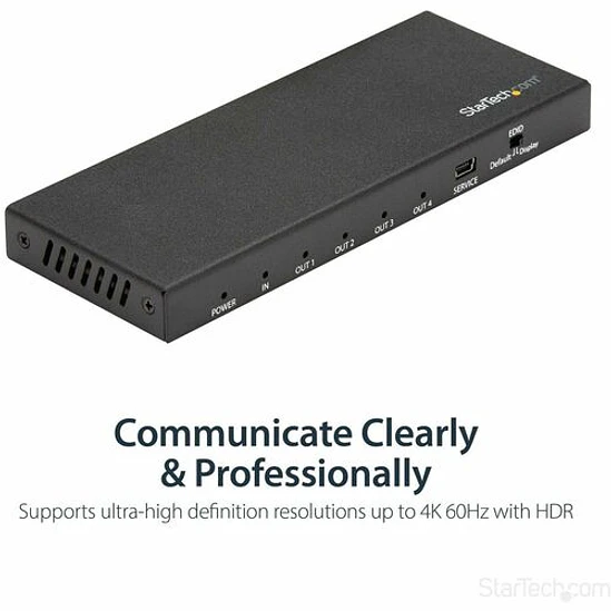 Bifurcador HDMI 4K StarTech ST124HD202 1 Entrada / 4 Salidas 3