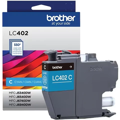 Cartucho de tinta Brother LC402CS Inyección de tinta - Azul ciánico - Original