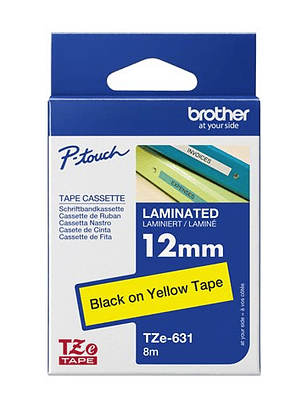Cinta rotuladora Brother tze-631 (12mm x 8.01 metros)