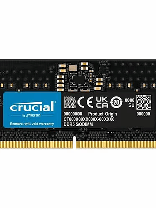 Memoria RAM 8GB DDR5 5600MHz SODIMM Kingston
