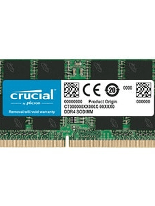 Módulo RAM Micron para Portátil - 8GB (1 x 8GB) - DDR4-3200/PC4-25600 DDR4 SDRAM - 3200MHz - CL22 - 1.20V - No-ECC - Sin búfer - 260-pin - SODIMM