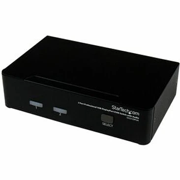 Conmutador KVM - Conforme con normas TAA - 2 Computador(es) - 1 Usuarios locales - WQUXGA - 3840 x 2400 - 3 x DisplayPort - De Escritorio 1