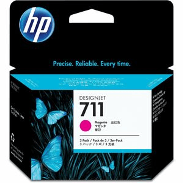 Cartucho de tinta HP 711 (CZ135A) Inyección de tinta - Magenta 1