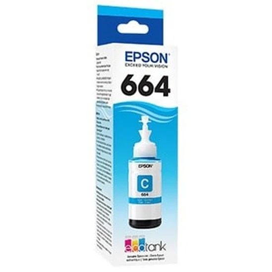 Botella de Tinta Epson T664 Azul Ciánico 70 mL 1
