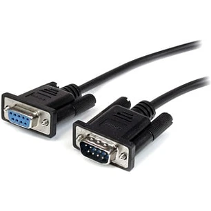 Cable StarTech.com 3m Extensión Directo Straight Through Serial RS232 Video EGA DB9 Macho a Hembra - Cable de extensión - Apantallado - Níquel Conector chapado - 28 AWG - Negro