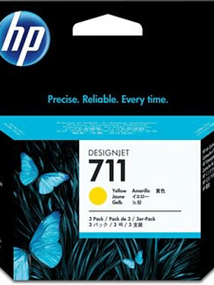 Cartucho de tinta HP 711 (CZ136A) Inyección de tinta - Amarillo - Original