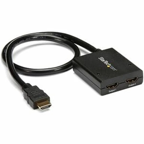Multiplicador de Video HDMI de 2 Puertos - Splitter HDMI 4k 30Hz de 2x1 Alimentado por USB - a 30Hz - 3840 × 2160 - 1 x Entrada HDMI - 2 x Salida HDMI