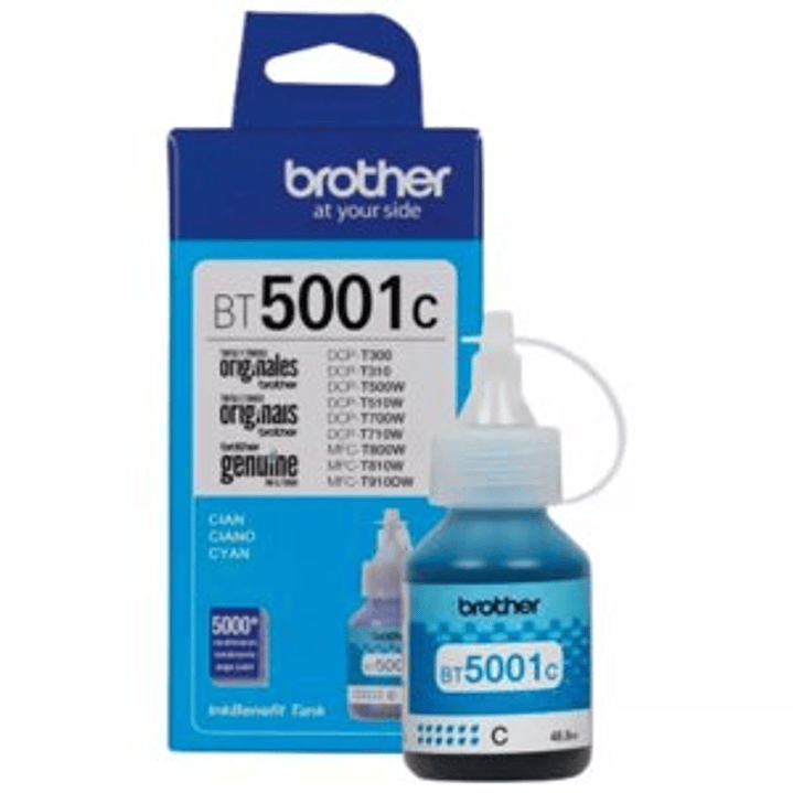 Cartucho de tinta Brother BT5001C Inyección de tinta - Azul ciánico - Original  1
