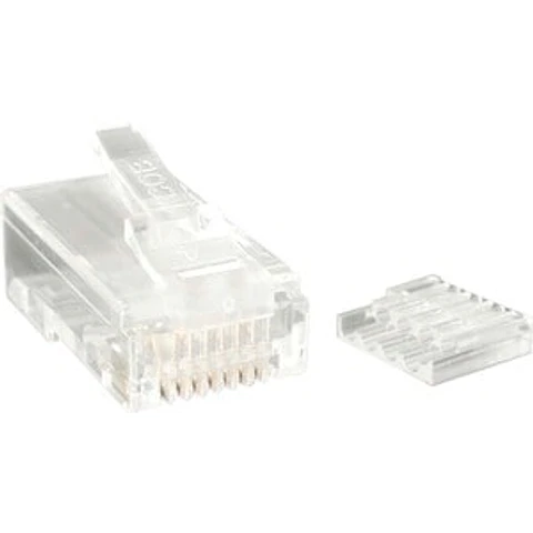 Paquete de 50 Unidades de Conectores RJ45 Cat6 Modulares Multifilares - Transparente