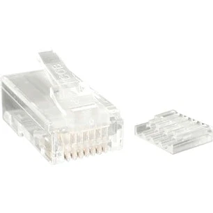 Paquete de 50 Unidades de Conectores RJ45 Cat6 Modulares Multifilares - Transparente