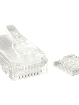 Paquete de 50 Unidades de Conectores RJ45 Cat6 Modulares Multifilares - Transparente