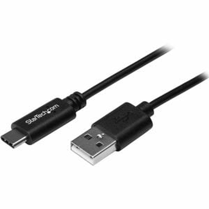 Cable USB Type-C de 1m - USB 2.0 Tipo A a USB-C - Cable for Smartphone, Portátil, Computador - 480Mbit/s - Apantallado - Níquel Conector chapado - 20/28 AWG - Negro 1