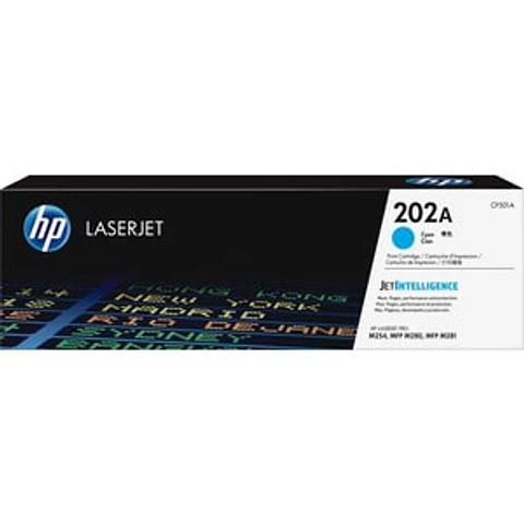 Cartucho de tóner HP 202A Estándar Rendimiento Láser - Azul ciánico - Original