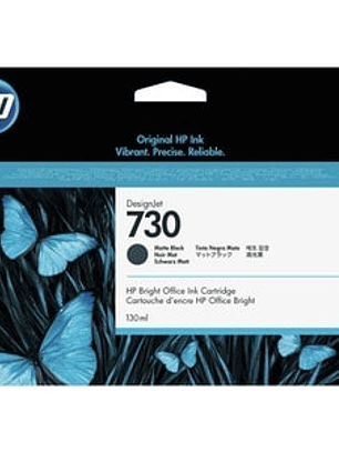 Cartucho de tinta HP 730 Inyección de tinta - Negro mate - Original