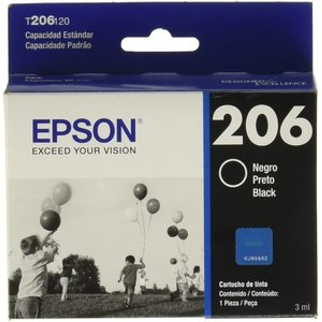 Cartucho de tinta Epson T206 Inyección de tinta - Negro - Original - Inyección de tinta 1
