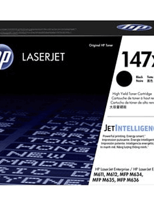 Cartucho de tóner HP 147X Alto Rendimiento Láser Negro Original
