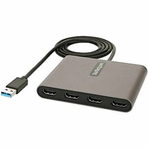 Adaptador de vídeo - 1 Solamente - Conforme con normas TAA - 1920 x 1080 Supported - Gris