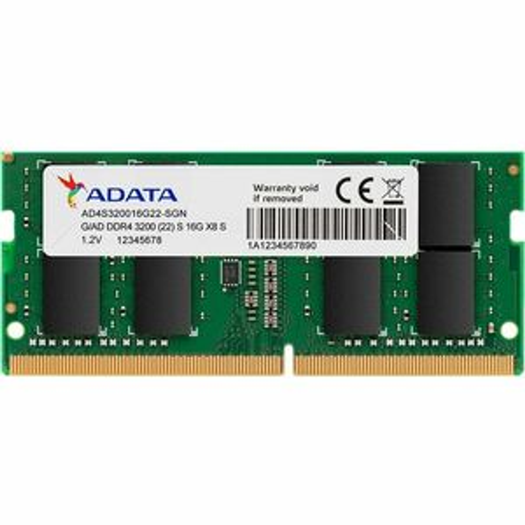 Módulo RAM Adata Premier AD4S320016G22-SGN para Portátil - 16GB (1 x 16GB) - DDR4-3200/PC4-25600 DDR4 SDRAM - 3200MHz - 1.20V - 260-pin - SODIMM 1