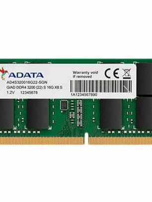 Módulo RAM Adata Premier AD4S320016G22-SGN para Portátil - 16GB (1 x 16GB) - DDR4-3200/PC4-25600 DDR4 SDRAM - 3200MHz - 1.20V - 260-pin - SODIMM