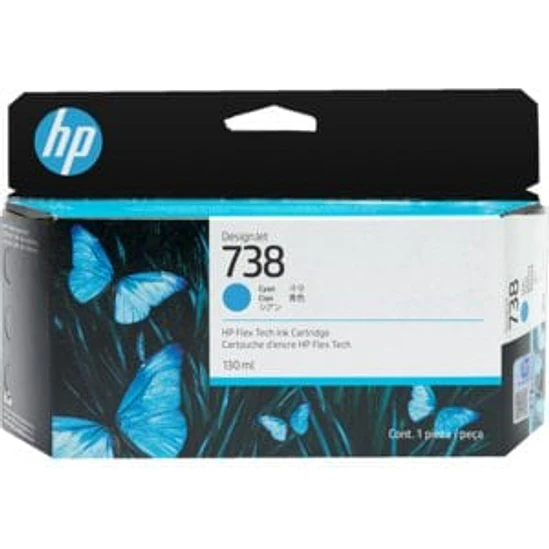 Cartucho de tinta HP 738 Inyección de tinta - Azul ciánico - Original 1