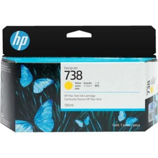 Cartucho de tinta HP 738 Inyección de tinta - Amarillo - Original 1