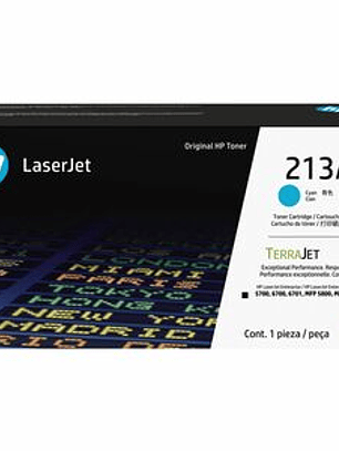 Cartucho de tóner HP 213A Láser - Azul ciánico - Original - 1 Solamente