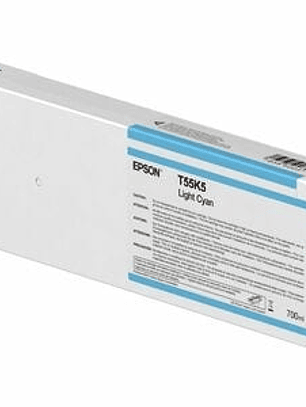 Cartucho de tinta Epson UltraChrome T55K500 Inyección de tinta - Cián Claro - Original - Empaque unitario - 1 - 700 mL