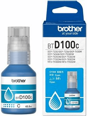 Botella de recarga de tinta Brother BTD100C Azul ciánico