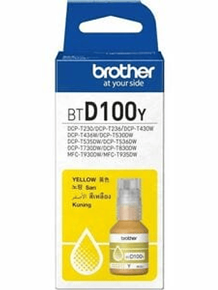 Botella de recarga de tinta Brother BTD100Y Amarillo