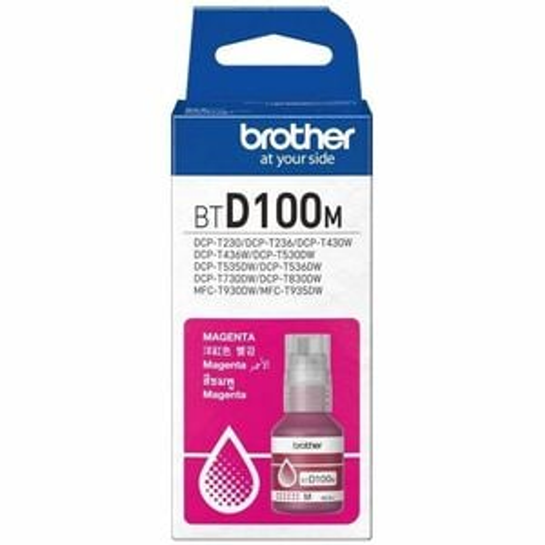 Botella de recarga de tinta Brother BTD100M Magenta 1