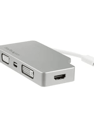 Adaptador USB-C de Video Multipuertos 4 en 1 - de Aluminio - 4K 30Hz - Plateado - 3840 x 2160 Supported - Plata
