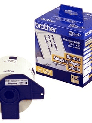 Etiqueta Brother DK1202 - 101.60mm Ancho x 60.96mm Longitud - Blanco - Papel - 300 / Rollo - 1 Rollo