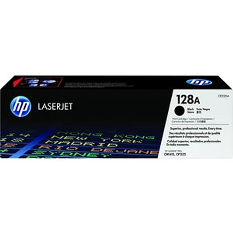 Cartucho de tóner HP 128A (CE320A) Negro - Original - Empaque unitario Láser
