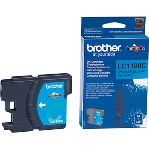 Cartucho de tinta Brother Inyección de tinta LC-1100C Azul ciánico Original
