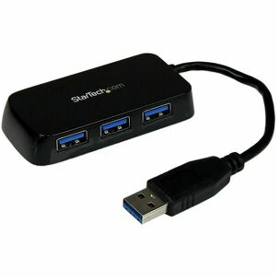 Adaptador Concentrador Hub USB 3.0 Super Speed para Notebook de 4 Puertos Salidas - Negro - 4 Total USB Port(s) - 4 USB 3.0 Port(s) - PC, Mac 1