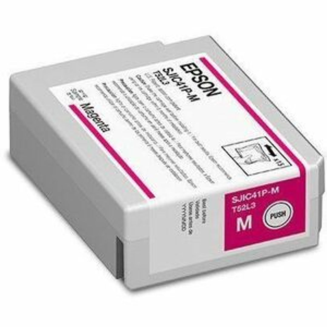 Cartucho de tinta Epson SJIC41P Inyección de tinta - Magenta - Original - 1 Paquete 1