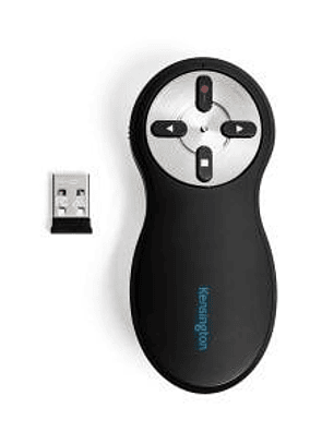 Puntero para presentaciones Kensington - Radiofrecuencia - USB Tipo A - 4 Botón(es) - Negro - Conforme con normas TAA - Inalámbrico - 2.40GHz