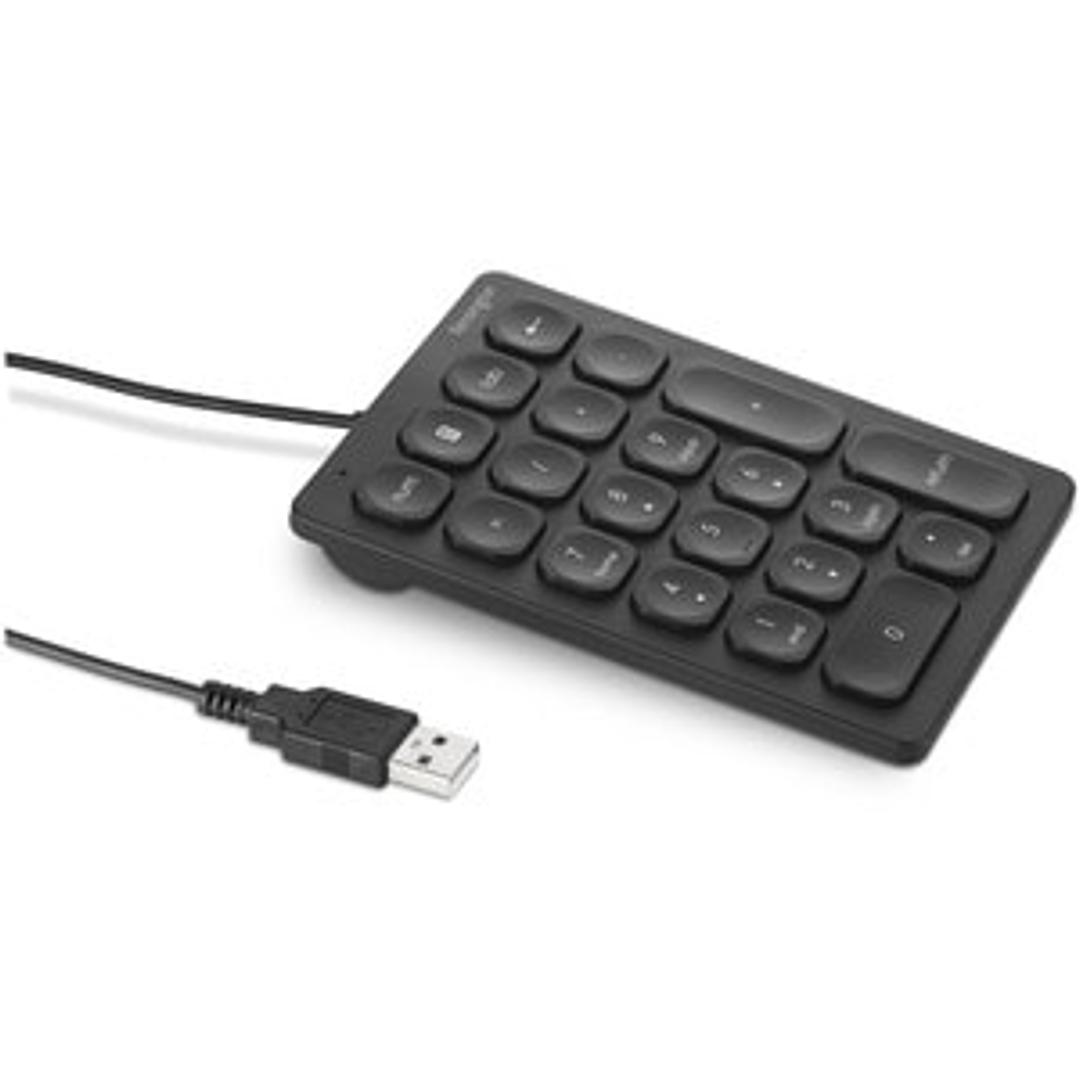 Kensington Teclado numérico - Keypad - Cable Conectividad - USB Tipo A Interfaz - Negro - Tijeras Llave de contacto - 21 Tecla(s) - ChromeOS - Teclado, Portátil - PC, Mac 1
