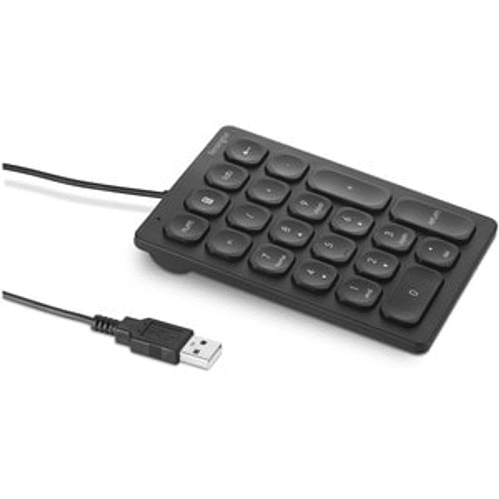 Kensington Teclado numérico - Keypad - Cable Conectividad - USB Tipo A Interfaz - Negro - Tijeras Llave de contacto - 21 Tecla(s) - ChromeOS - Teclado, Portátil - PC, Mac 1