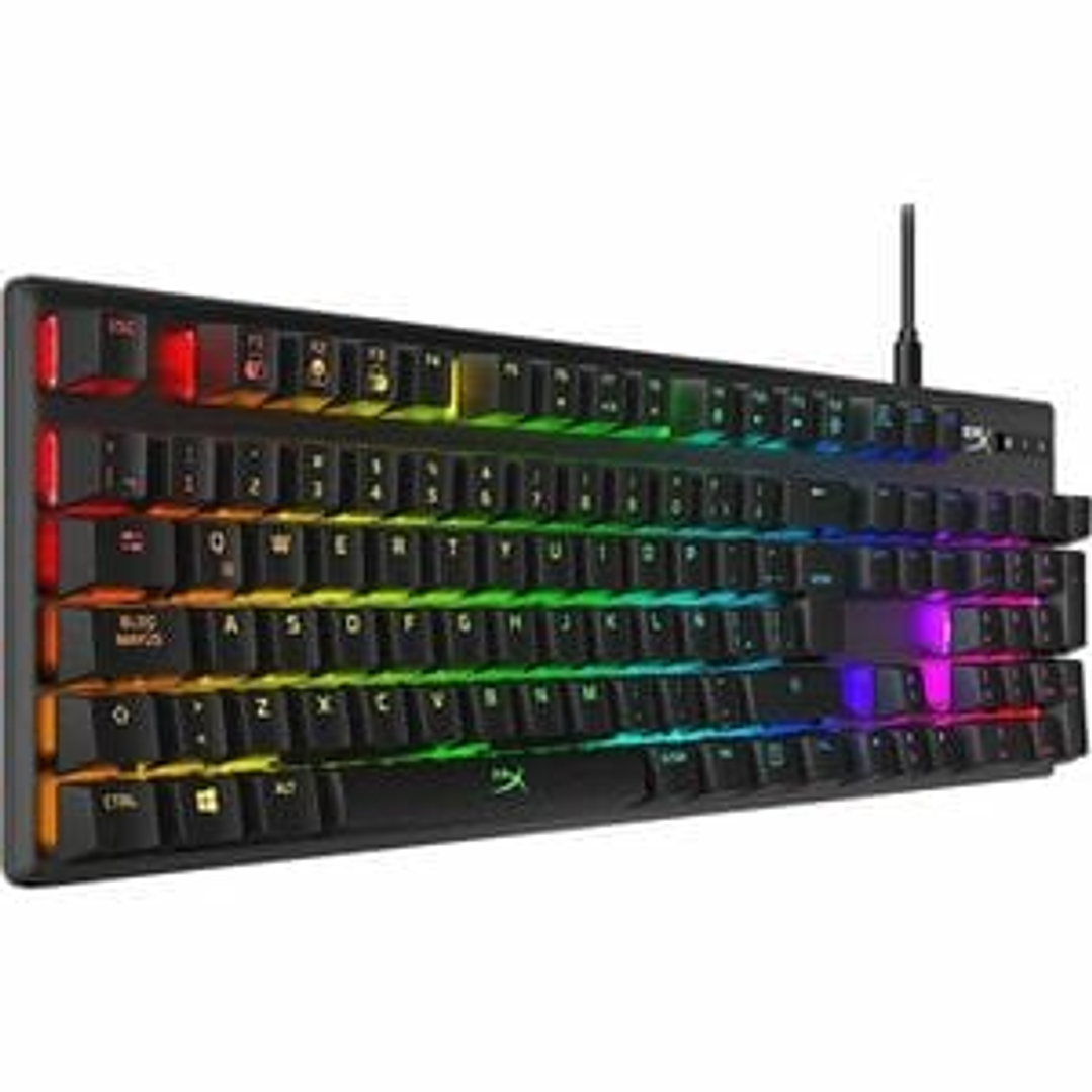 Teclado gaming HP HyperX Alloy Origins Robusto - Compacto - Cable Conectividad - USB Tipo C Interfaz - RGB LED - Español (América Latina) - QWERTY Diseño - Negro 1